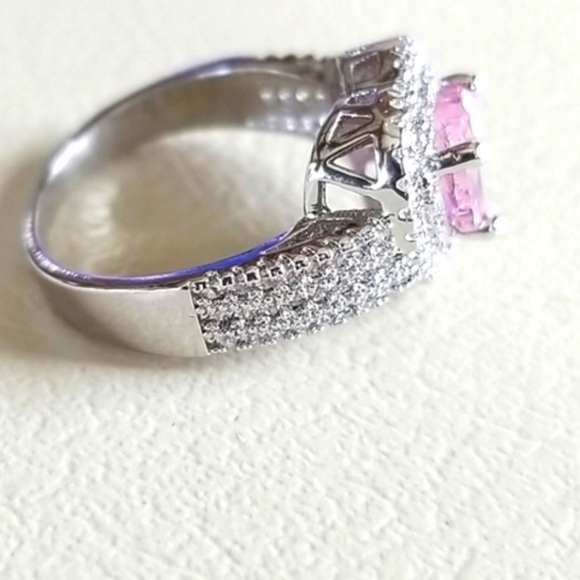 🆕 925 Pink Heart Sapphire Ring - Picture 11 of 15